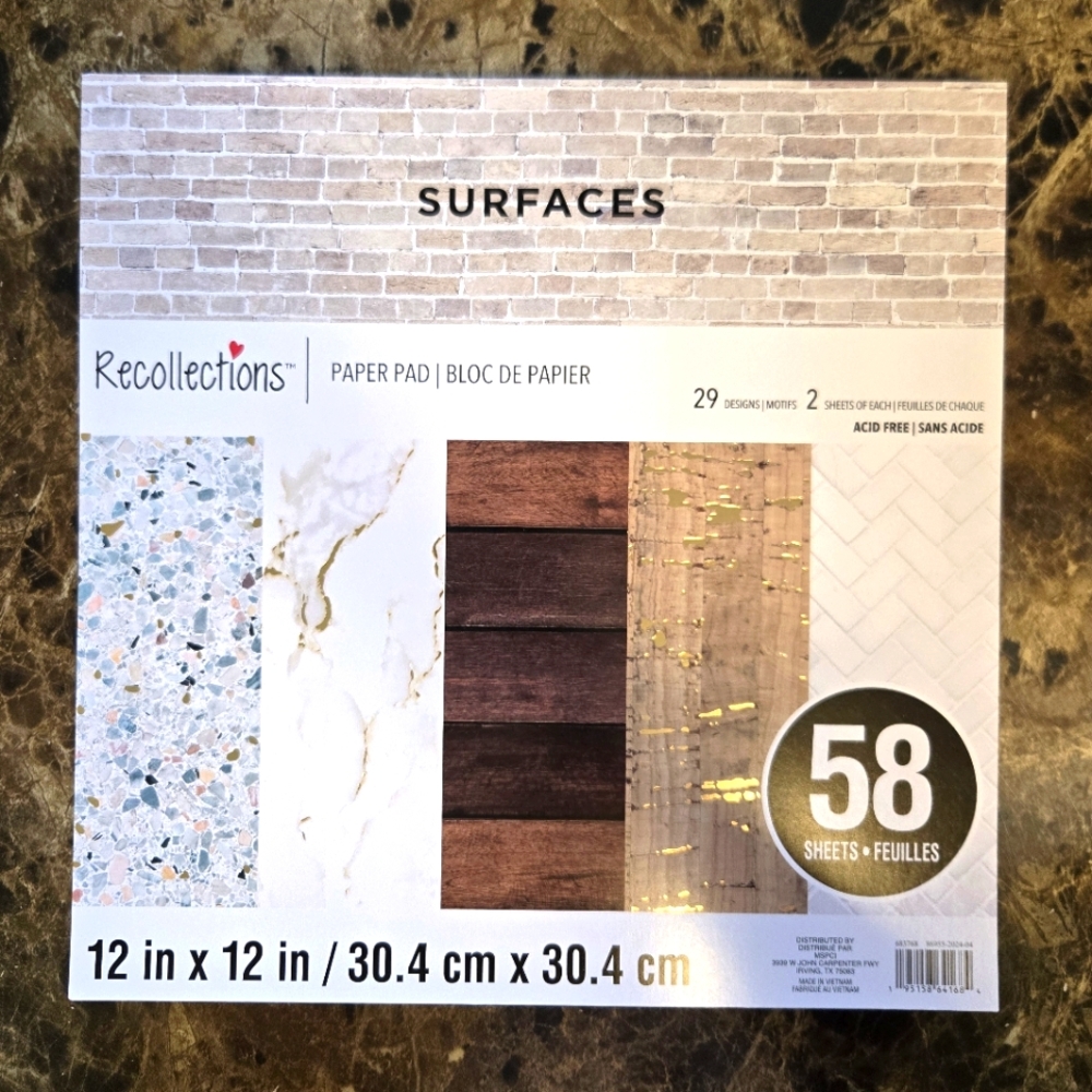 "SURFACES" SCRAPBOOK PAPER